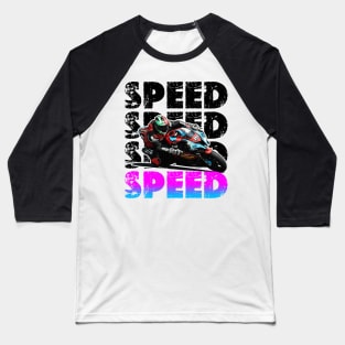 SBK - Superbike rider leaning into the corner Baseball T-Shirt